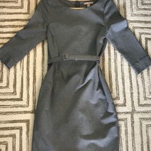 Gray belted dress